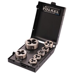 Набор плашек М3-М12 DINEN22568 HSSE 20/25/30/38мм 7пр Volkel 49522