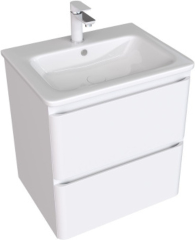 Aquanet 330465 Тумба Эмбер 60 2 ящ. цв.белый матовый (330465)