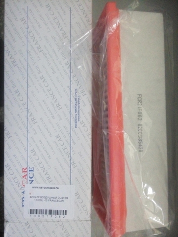 ФИЛЬТР ВОЗДУШНЫЙ DUSTER 1,5 DIZ -15 FRANCECAR