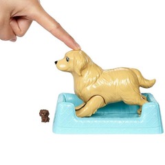 Набор Барби с собакой и новорожденными щенками, блондинка