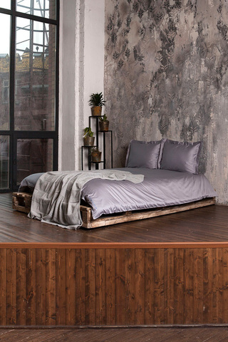 Постельное белье 2 спальное евро Luxberry Daily Bedding стальное