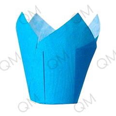 Форма бумажная "Тюльпан" 50*80 мм (синяя заливка) 50шт/упак