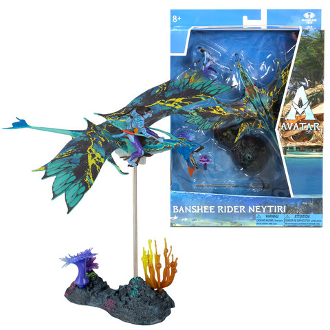 Игрушка Аватар Мир Пандоры - фигурки наездница Нейтири и Банши Avatar 2 Mcfarlane