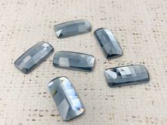 Стразы стекло клеевые, р. 2,2х1 см, серый