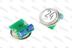 Кнопка (кнопочный модуль) ВКЛ13А-2И "24 этаж", круглая.