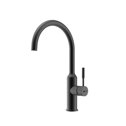 Lemark LM5079BL Смеситель для кухни с поворотным изливом, высота излива 25 см, длина 21 см, нерж. сталь/ чёрный матовый