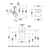 2817302000 DURAVIT WHITE TULIP Писсуар 320х340 мм., без смывного края, с вытяжкой, подача воды сзади, сток гориз., без "мушки",с с HygieneGlaz, цвет белый