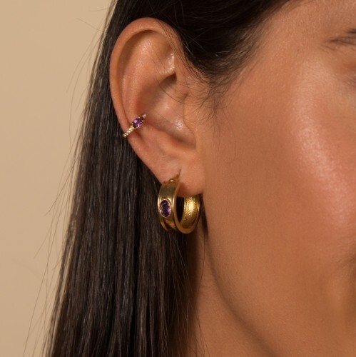 Earrings With Amethyst