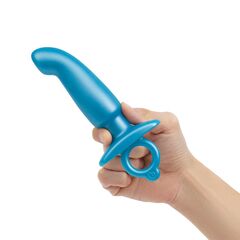 Голубая анальная пробка для массажа простаты Hither Silicone Prostate Plug - 14,3 см. - 