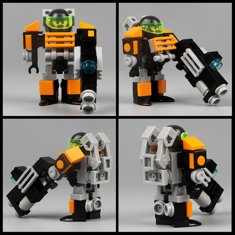 Minifigures Model Star Craft Terran Orange