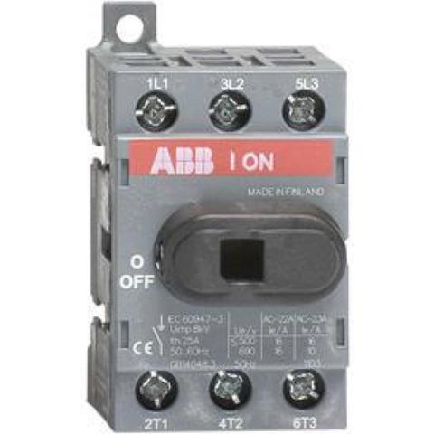 Выключатель нагрузки-рубильник до 40 A, 3-полюсный OT40F3. ABB. 1SCA104902R1001