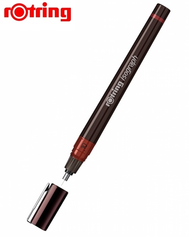 Изограф Rotring, толщина линии: 0.10 mm, корпус: пластик, цвет: бордовый (1903394)