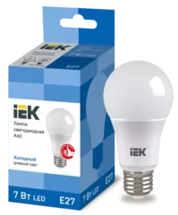 Лампа светодиодная ECO A60 шар  7Вт 230В 6500К Е27 IEK LLE-A60-7-230-65-E27