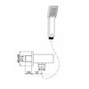 BelBagno ROM-DFS-CRM Ручной душ со штуцером с держателем, хром