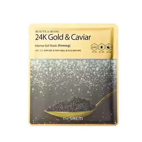 The Saem Beaute de Royal 24K Gold & Caviar Intense Gel Mask Интенсивная гель-маска с экстрактами золота и черной икры