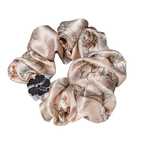 Комплект шелковых резинок для волос Mollen Лазоревый цветок пудровый