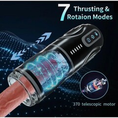 Автоматический мастурбатор с фрикцией и функцией вращения на подставке