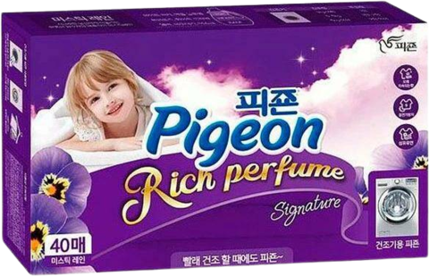Pigeon Rich Perfume Signature Dryer Sheet Mystic Rain Кондиционер-салфетки для белья