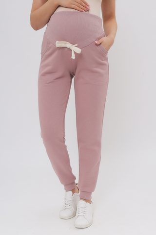 Спортивные брюки для беременных 15865 пыльный беж