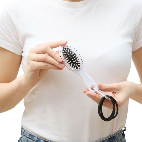 Туристическая щетка для волос с резинками COIFFEUR