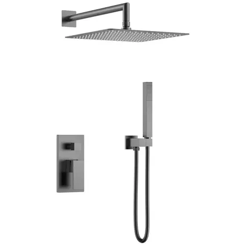 Boheme 474-3-GM Смеситель встроенный для душа QUBIC Gun Metal