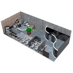 Детский игровой лабиринт «Остров открытий» 80 м²