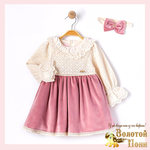 Платье с повязкой детское (74-92) 251108-A1345
