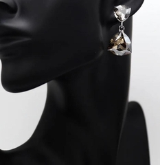 32128 - Серьги с кристаллами треугольниками