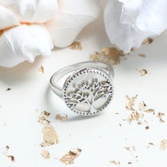 УЦЕНКА!!! Кольцо Древо жизни с перламутром, родий У106