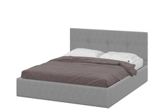Кровать двойная №4 (1,6*2,0 мягкая) Ткань серый