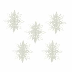 Декоративное украшение подвесное, Снежинки, Белый, 15/20/25 см, 6 шт.