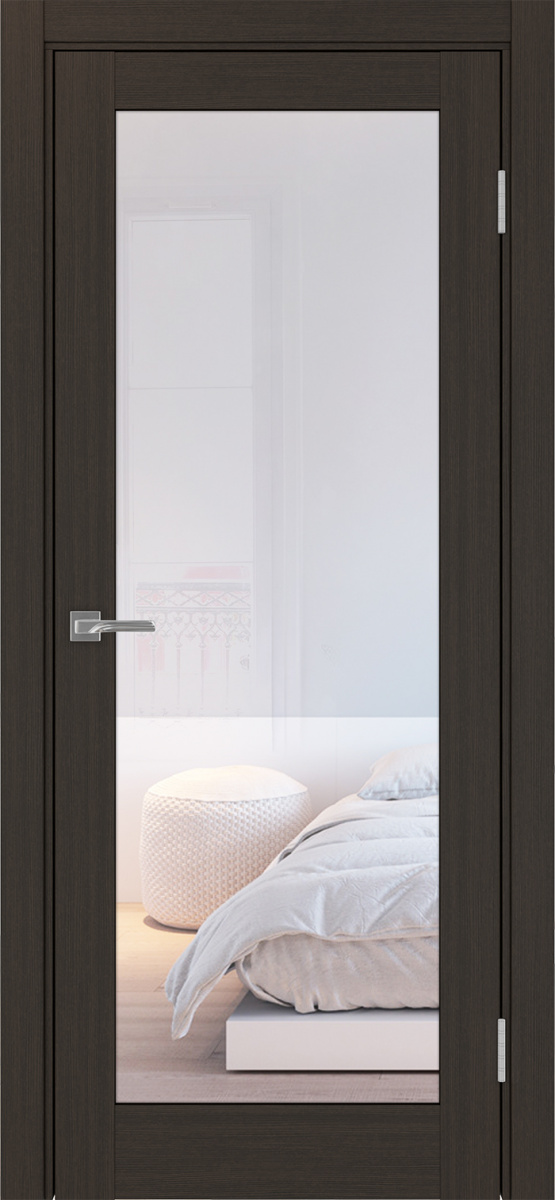 Дверь межкомнатная Оптима Порте Турин 501.2, цвет венге, экошпон, стекло прозрачное