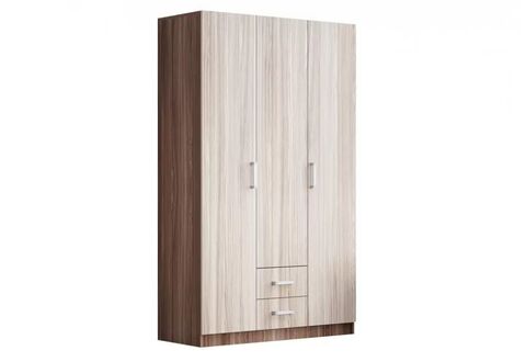 Фиеста Шкаф для одежды 3-дверный (без зеркала) (Ясень шимо светлый/Ясень шимо темный)
