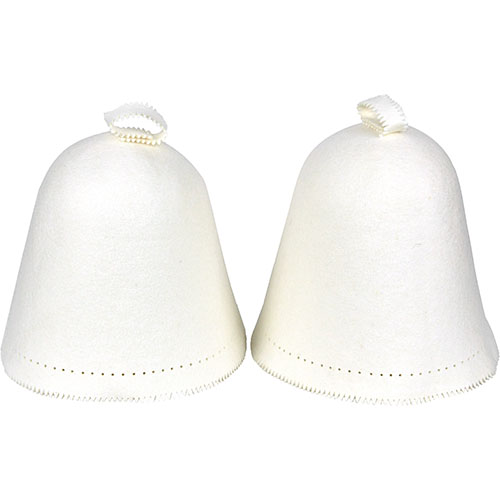 Колпаки фетровые белые, 2 шт.