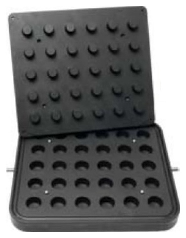 Форма для тарталетницы Kocateq DHTartmatic Plate 32 (круглые, верхний ? 35 мм, нижний ? 29 мм, 30 шт.)