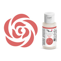 Краситель гелевый "Top Decor" жирорастворимый красный 25  мл
