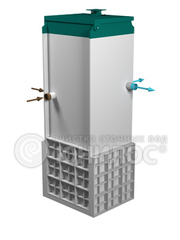 Станция биологической очистки Юнилос Астра 5 лонг/ 1000 л. в сутки / до 5 чел. / самотечный сброс / компрессорная аэрация (1160x1000x3085см;285кг;) - арт.560521