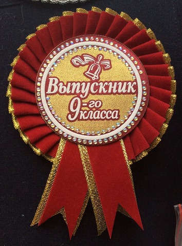 Розетка красная Выпускник 9 класса