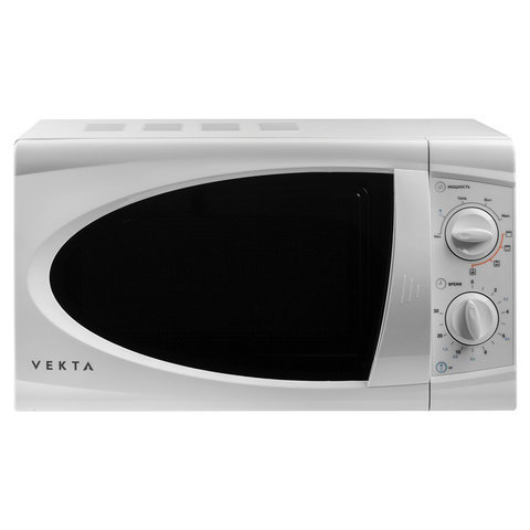 Микроволновая печь VEKTA MG720ABW, объем 20 л, мощность 700 Вт, механическое управление, таймер, гриль, белая, MCO00053713