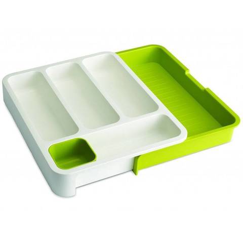 Раздвижной лоток под столовые приборы Expandable cutlery tray белый
