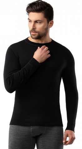 Картинка кофта Norveg Soft Sleeve M woolmark черный - 1