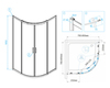 Душевой уголок RGW CL-53 80x80 / прозрачное стекло / профиль хром