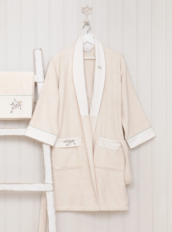 Халат махровый Bovi Spring экрю