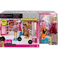 Игровой набор Барби Barbie Игра с модой Гардероб мечты (шкаф, кукла, одежда)