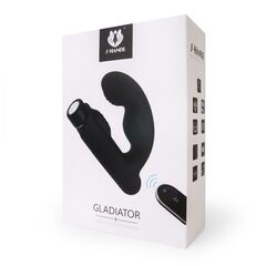Черный вибромассажер Gladiator - 10,7 см. - 