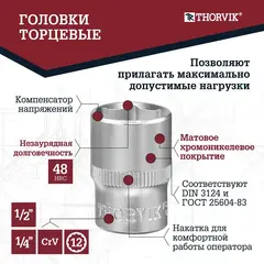 Thorvik TS077/12 Набор инструмента универсальный 1/4