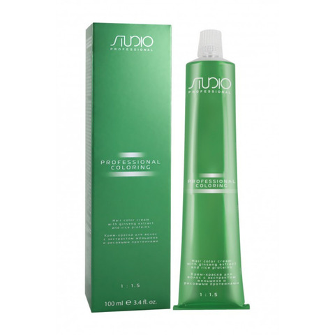 Краситель для волос STUDIO с экстрактом женьшеня и рисовыми протеинами, 100 мл