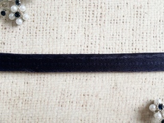 Кант отделочный атласный, ш. 1,3 см/кант 3мм, тёмно-синий