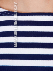 Купить женскую тельняшку - Магазин тельняшек.ру 8-800-700-93-18 НАЧЕС Тельняшка утепленная ВМФ (темно-синяя полоса) ГОСТ МИНОБОРОНЫ 100% хлопок в Магазине тельняшек