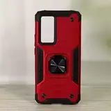 Противоударный чехол Strong Armour Case с кольцом для Xiaomi Poco M3 Pro (Красный)